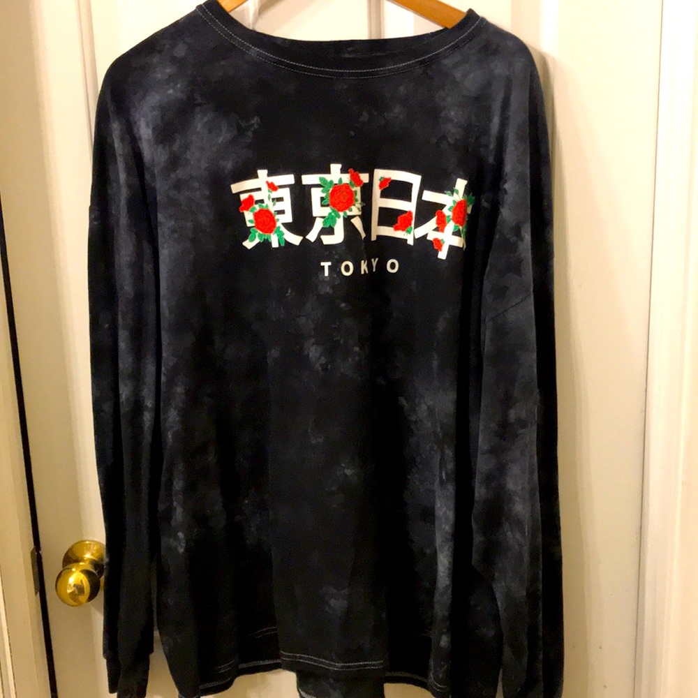 POPULAR POISON Tokyo black & gray died sz 3xl!!